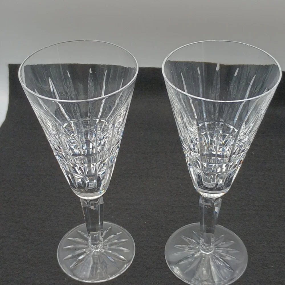 Waterford Crystal Glenmore Vintage Champagne Flutes Set of 2 No Chips Excellent